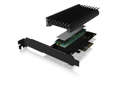 Adapter PCIe IcyBox Erweiterungskarte für eine M.2 NVMe SSD - IB-PCI224M2-ARGB