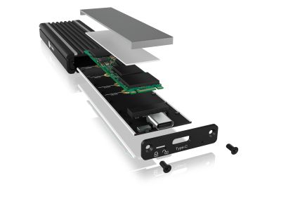 IcyBox Externes Type-C Gehäuse für M.2 NVMe SSD extern  (BILD1)